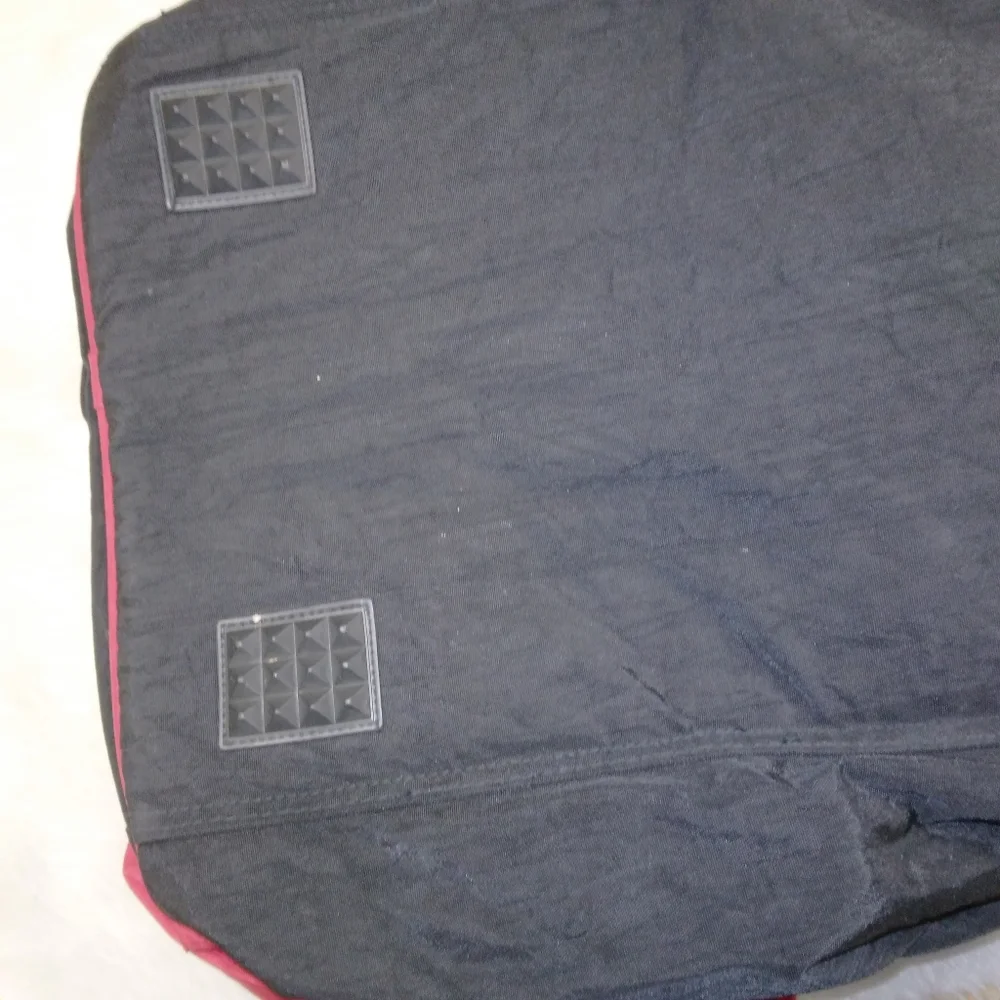 Vintage 90s Marlboro Unlimited Large Duffle Bag Logo Black Red DAMAGED